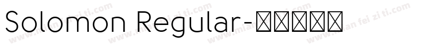 Solomon Regular字体转换